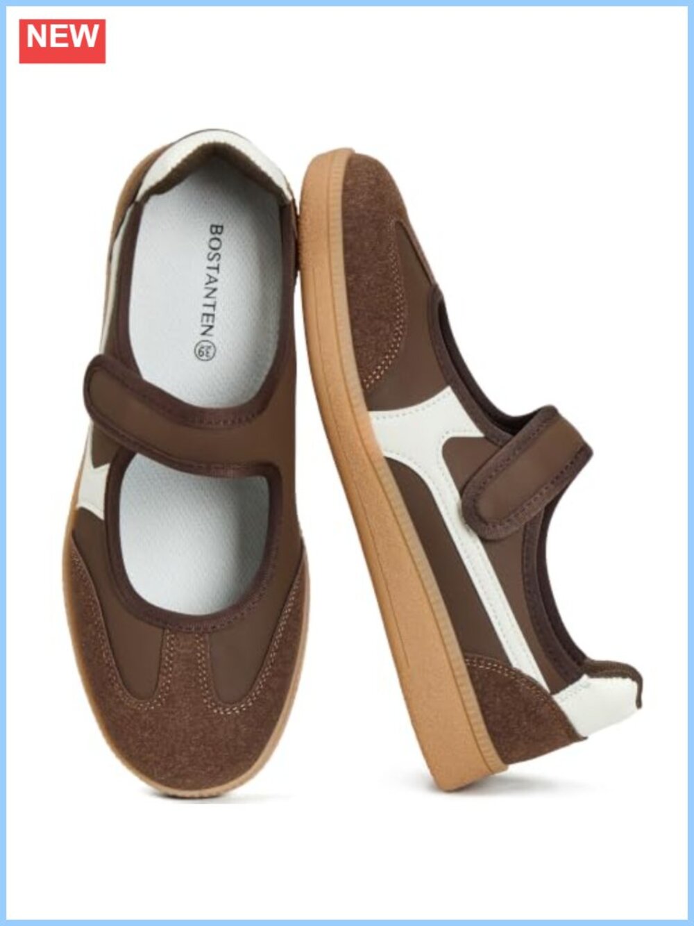 Mary Jane Sneakers Retro Ballet Style Hook-and-Loop Strap Women's Shoes